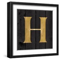 Gold Alphabet H-N. Harbick-Framed Art Print