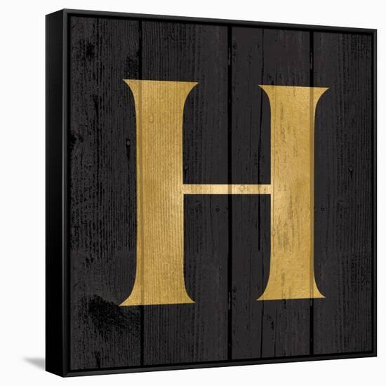 Gold Alphabet H-N. Harbick-Framed Stretched Canvas