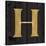 Gold Alphabet H-N. Harbick-Stretched Canvas