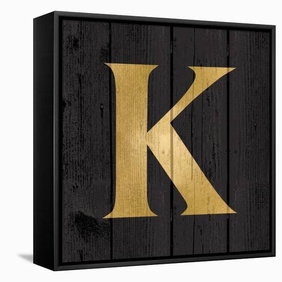 Gold Alphabet K-N. Harbick-Framed Stretched Canvas