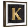 Gold Alphabet K-N. Harbick-Framed Art Print