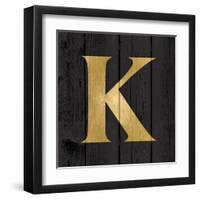 Gold Alphabet K-N. Harbick-Framed Art Print