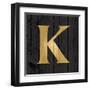 Gold Alphabet K-N. Harbick-Framed Art Print