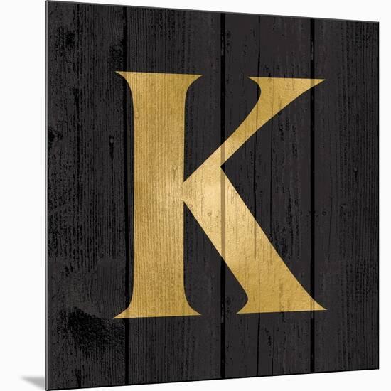 Gold Alphabet K-N. Harbick-Mounted Art Print