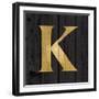 Gold Alphabet K-N. Harbick-Framed Art Print