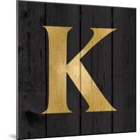 Gold Alphabet K-N. Harbick-Mounted Art Print