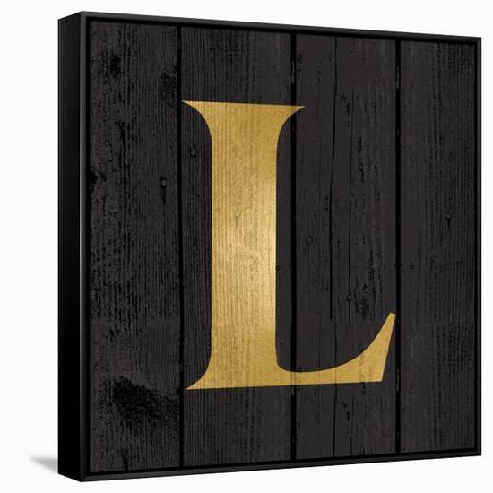 Gold Alphabet L-N. Harbick-Framed Stretched Canvas