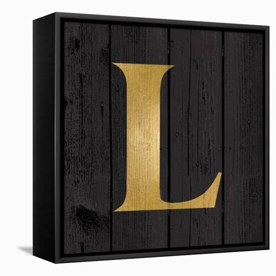 Gold Alphabet L-N. Harbick-Framed Stretched Canvas