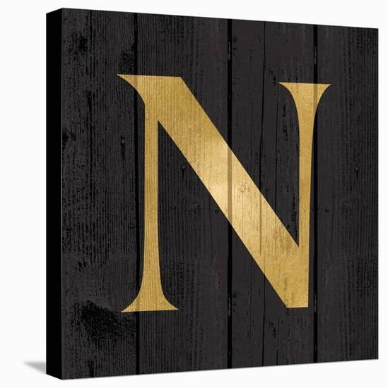Gold Alphabet N-N. Harbick-Stretched Canvas
