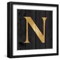 Gold Alphabet N-N. Harbick-Framed Art Print