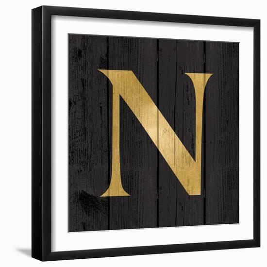 Gold Alphabet N-N. Harbick-Framed Art Print