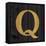 Gold Alphabet Q-N. Harbick-Framed Stretched Canvas