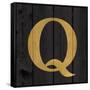 Gold Alphabet Q-N. Harbick-Framed Stretched Canvas