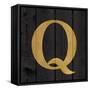 Gold Alphabet Q-N. Harbick-Framed Stretched Canvas