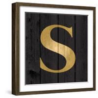 Gold Alphabet S-N. Harbick-Framed Art Print