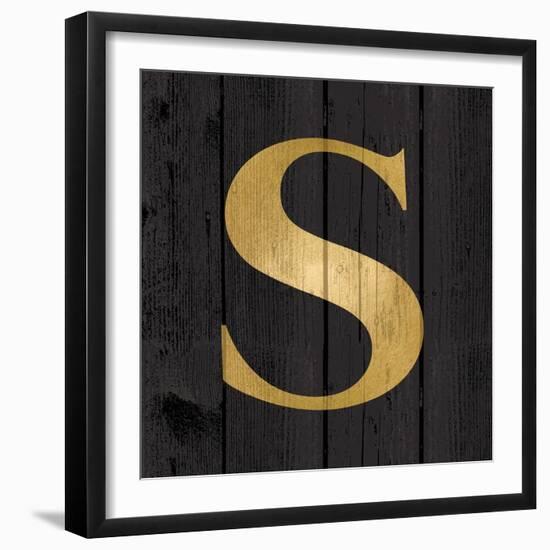 Gold Alphabet S-N. Harbick-Framed Art Print