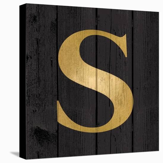 Gold Alphabet S-N. Harbick-Stretched Canvas