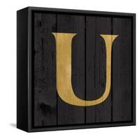 Gold Alphabet U-N. Harbick-Framed Stretched Canvas