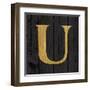 Gold Alphabet U-N. Harbick-Framed Art Print