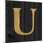 Gold Alphabet U-N. Harbick-Mounted Art Print