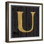 Gold Alphabet U-N. Harbick-Framed Art Print