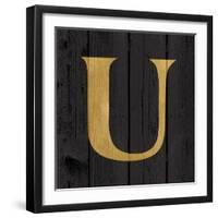 Gold Alphabet U-N. Harbick-Framed Art Print