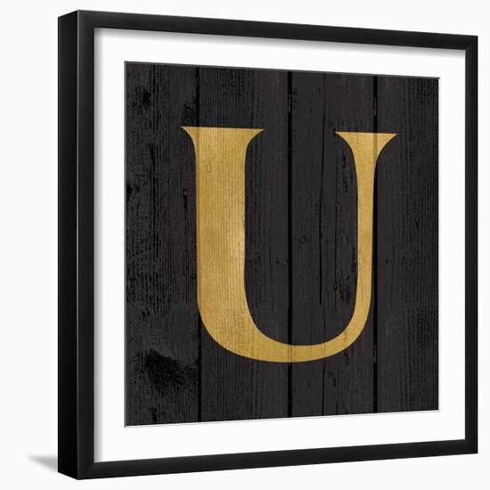 Gold Alphabet U-N. Harbick-Framed Art Print