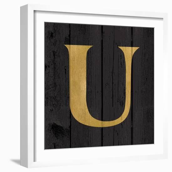 Gold Alphabet U-N. Harbick-Framed Art Print