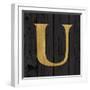 Gold Alphabet U-N. Harbick-Framed Art Print