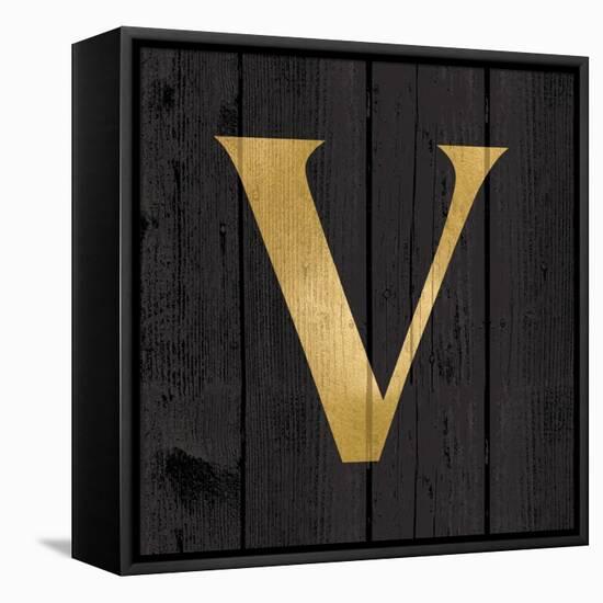 Gold Alphabet V-N. Harbick-Framed Stretched Canvas