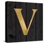 Gold Alphabet V-N. Harbick-Stretched Canvas
