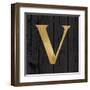 Gold Alphabet V-N. Harbick-Framed Art Print