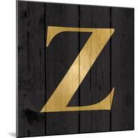 Gold Alphabet Z-N. Harbick-Mounted Art Print