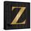 Gold Alphabet Z-N. Harbick-Framed Stretched Canvas