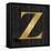 Gold Alphabet Z-N. Harbick-Framed Stretched Canvas