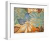 Gold and Aqua Leaves I-Patricia Pinto-Framed Art Print