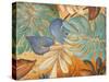 Gold and Aqua Leaves I-Patricia Pinto-Stretched Canvas