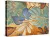 Gold and Aqua Leaves I-Patricia Pinto-Stretched Canvas