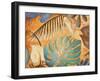 Gold and Aqua Leaves I-Patricia Pinto-Framed Art Print