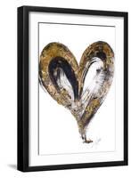 Gold and Black Heart-Gina Ritter-Framed Art Print