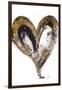 Gold and Black Heart-Gina Ritter-Framed Art Print