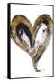 Gold and Black Heart-Gina Ritter-Framed Stretched Canvas