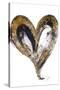 Gold and Black Heart-Gina Ritter-Stretched Canvas