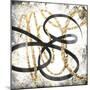 Gold And Black Scribbles 1-Marcus Prime-Mounted Premium Giclee Print