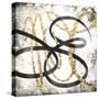Gold And Black Scribbles 1-Marcus Prime-Stretched Canvas