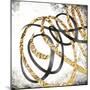 Gold And Black Scribbles 3-Marcus Prime-Mounted Art Print