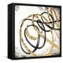 Gold And Black Scribbles 3-Marcus Prime-Framed Stretched Canvas