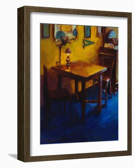 Gold and Blue Cafe-Pam Ingalls-Framed Giclee Print