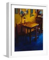Gold and Blue Cafe-Pam Ingalls-Framed Giclee Print