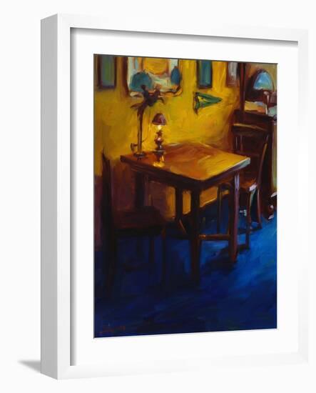 Gold and Blue Cafe-Pam Ingalls-Framed Giclee Print